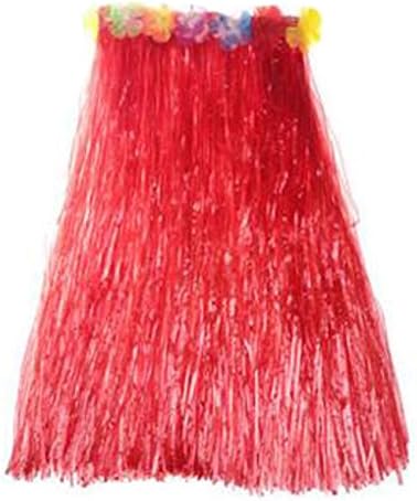 Elastic Waist Dance Hula Hula Outfit Hawaii Fashion Show 80cm (red)