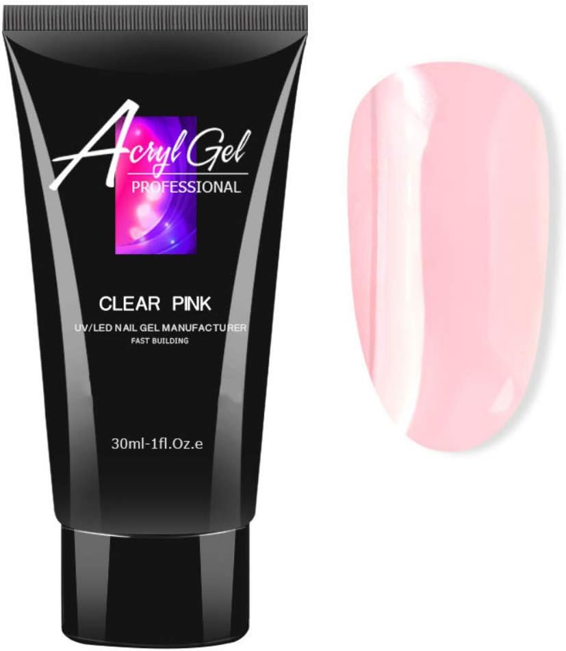 9 Colors Nail Poly Gel Extension Glue Kit Builder, Poly Nail Tips Enhancement Nail Thickening Tool Poly Builder UV Gel 30ml