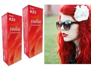 Berina Permanent Hair Color Dye Berina A23 Bright Red Color 2 Box By Hair Color Dye Amazon De Beauty