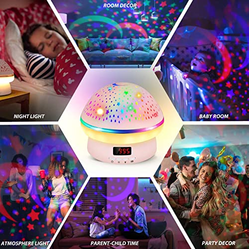 VAV Toys for 3-8 Year Old Girls, Timing Star Projector Night Light for Kids with Remote Control, Christmas Birthday Xmas Gifts for 3-10 Year Old Girls Boys, Pink Room Decor Ideal Toddler Girl Toys