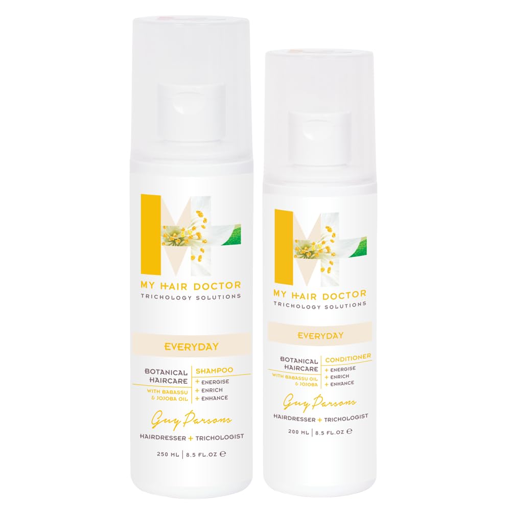 My Hair Doctor Everyday Shampoo (250ml) & Conditioner (200ml) With Keratin Duo Set for All Hair Types Enriching and Lightweight, Sulphate Free, Vegan Haircare