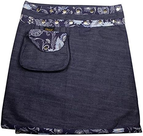 SUNSA Women's Skirt Jeans Skirt Summer Skirt wrap Skirt Mini Skirt Reversible Skirt, 3 in 1 with Adjustable Size