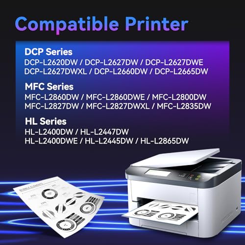 ZIPRINT TN2510XL TN-2510XL Compatible for Brother HL-L2400DWE Toner TN2510XL for Brother MFC-L2835DW Toner MCF-L2800DW MFC-L2827DW MFC-L2860DWE DCP-I2620DW DCP-L2627DW DCP-L2660DW(Black) *4P) )