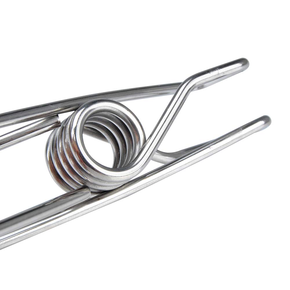 Imagine 10pcs 6cm Stainless Steel Clips Spring Clips Small Clips Clothespins Laundry Pegs for Folders,Underwear,Socks,Quilts,Clothes,Pants,Shirts