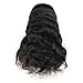 Eayon Hair ® Body Wave Lace Front Wig Brazilian Remy Human Hair for Women 130% Density 14 Inches #1B