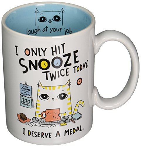 Enesco Cats At Work Snooze Twice Mug, Multicolor