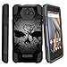 MINITURTLE Compatible with Coolpad Black Case| Coolpad 3622A Skull Case [Shock Fusion] 2 in 1 Stand Case Stylus Faded Skull