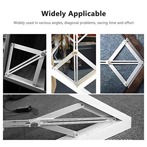 Woodworking Corner Protractor 10-170 degrees Aluminium Alloy Corner Angle Finder, Multi Angle Measurement Tool for Woodworking and Decoration