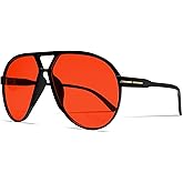 GUVIVI Retro Aviator Sunglasses for Women Men Oversized Classic 70s Vintage Trendy Tangle Free Square Aviators Sun Glasses