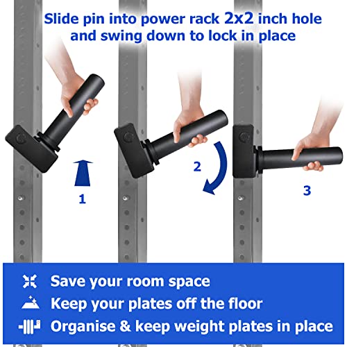 A2ZCARE Weight Plate Holder Attachment Power Cage Rack for Power Rack