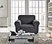 Chunyi Jacquard Sofa Covers 1-Piece Polyester Spandex Fabric Slipcover (Chair, Gray)
