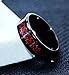 8mm Red Carbon Fiber Black Celtic Dragon Ring For Men Beveled Edges Wedding Band