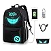 GAOAG Anime Luminous Backpack Daypack Under 15.6 inch with USB Charging Port and Lock School Bag (cn-1)