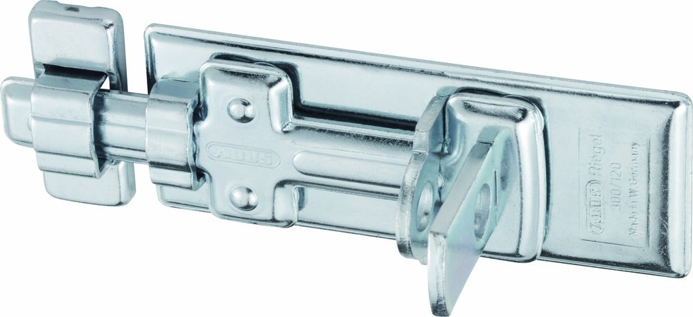 ABUS Sliding bolt 300/120 - corrosion-protected - for garden gates or shed doors - ABUS security level 6 - silver