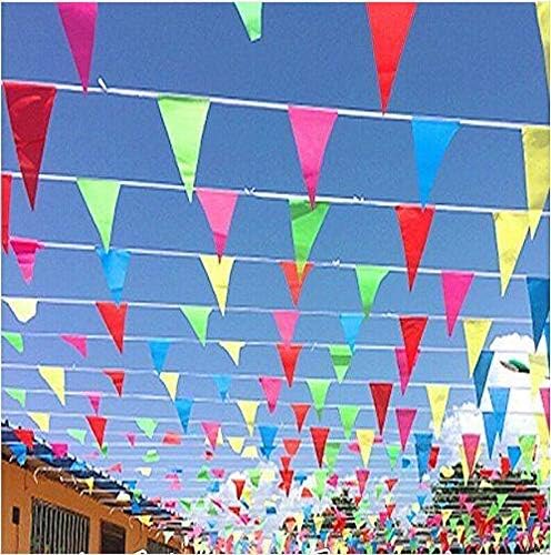CHSYOO 10 x Multicolour Pennant Banners 7.5m Bunting Garland, for Wedding Birthday Baby Shower Kids Party Garden Party