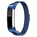 CIDETTY Fitbit Alta and Alta HR Band Adjustable Milanese Colorful Metal Bands with Strong Magnetic Clasp Replacement Accessory Watch Band Bracelet Loop Wrist for Fitbit Alta (Blue)