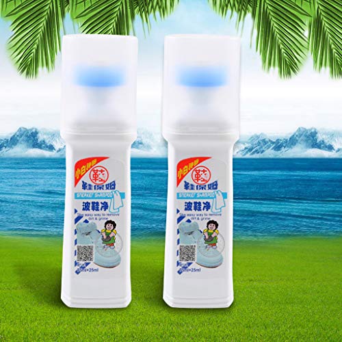 Fineday Dredging Agent, White Shoe Cleaner Sneakers Cleaning Tool Cream Casual Shoes Care 100ml