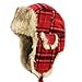 City Hunter W680 Wool Premium Solid Trapper Hats Multi Colors (Plaid Red)