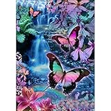 Adarl 5D DIY Diamond Painting Rhinestone Butterfly Valley Pictures of Crystals Diamond Dotz Kits Arts, Crafts & Sewing Cross Stitch