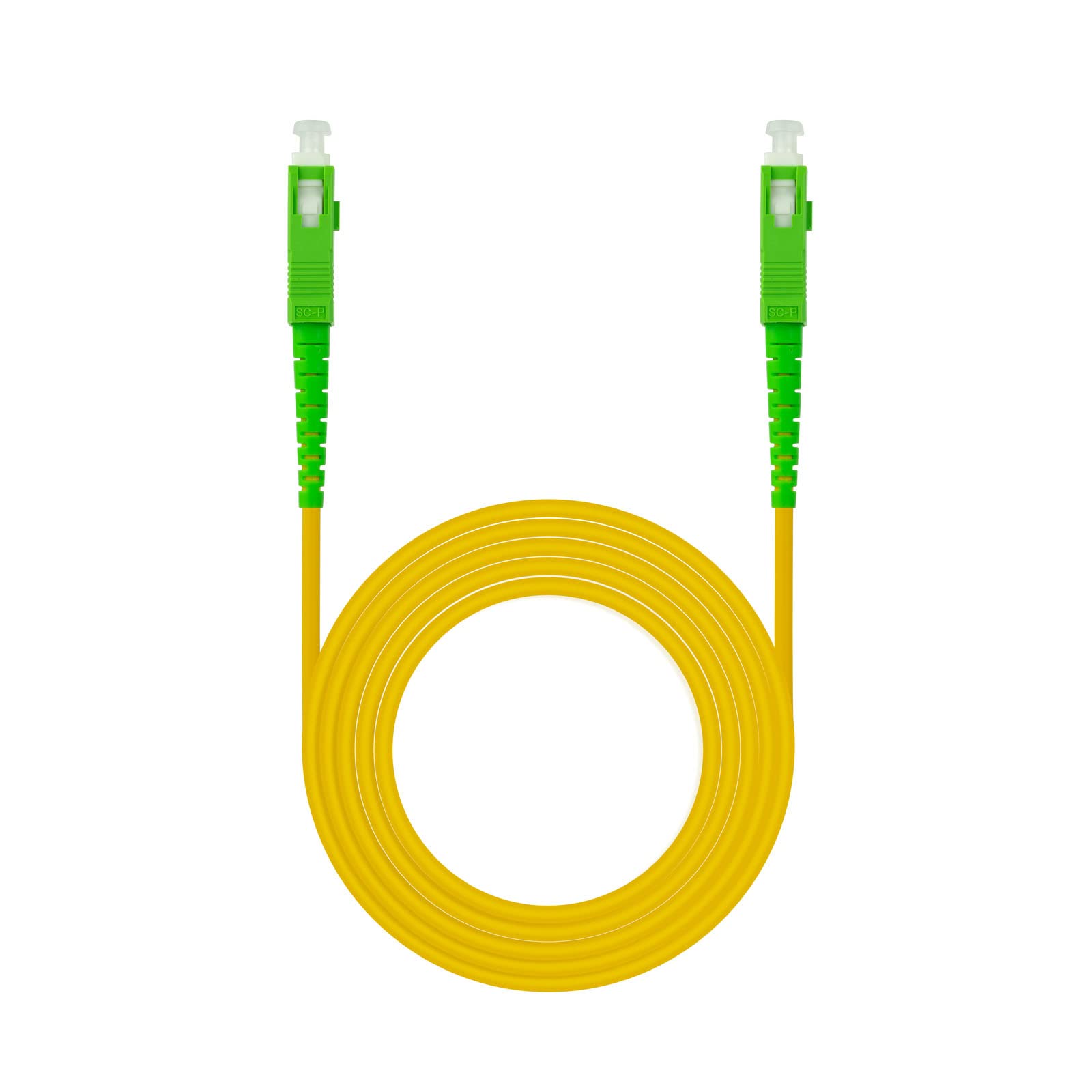 Nanocable 10.20.0060 Fibre Optic Cable for Simplex LSZH SC/APC to SC/APC Router - Yellow, 60 m