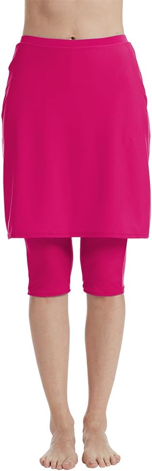 YoungSoul Women's Swim Skirt with Leggings Running Skort Skirted Capri Leggings
