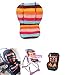 MOKRIL Baby Stroller/Car Seat/High Chair Rainbow Striped Breathable Water Resistant Cushion Liner Mat Pad Cover Protector