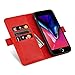 ZOVER iPhone 8 Plus case iPhone 7 Plus case Genuine Leather Case Wallet Cover with Kickstand Feature Card Slots & ID Holder and Magnetic Clasps for iPhone 7 Plus iPhone 8 Plus Red