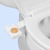 TUSHY Fresh Dual Nozzle Cool Water Bidet, Bamboo Knob | Ultra Slim Toilet Seat Attachment, Non-Electric, 180&deg; Front and Rear Wash, Self-Cleaning, 10 Minute DIY Install