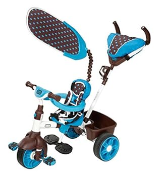 Little Tikes 4-in-1 Trike Ride On, Blue/White, Sports Edition