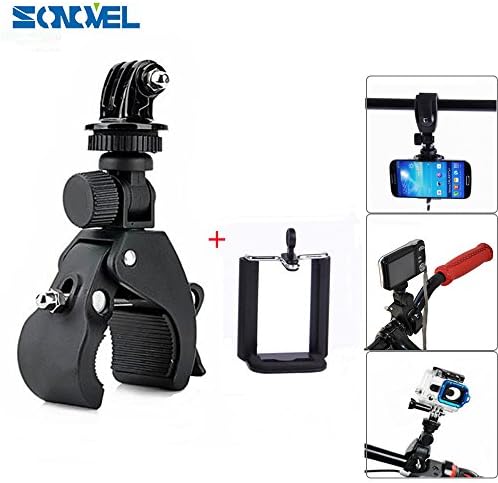 SONOVEL 3-In-1 Motorcycle Bicycle Handlebar Mount Tripod for Holding LCD Monitor/small DSLR Camera/video light/DV / GoPro Hero 5 /4 / 3+ / 3 / 2 / 1 / SJ4000
