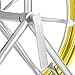 Happybuy Duct Rodder Fibersnake Fish Tape 6mm 1/4inch Fish Tape Fiberglass 425Ft Fiberglass Wire Cable Rod Fishtape Puller