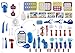 WolVol (Set of 45) Pretend & Play Doctor Set for Kids with Electric Stethoscope Toy and Medical Doctor's Equipment, Lights and Sounds