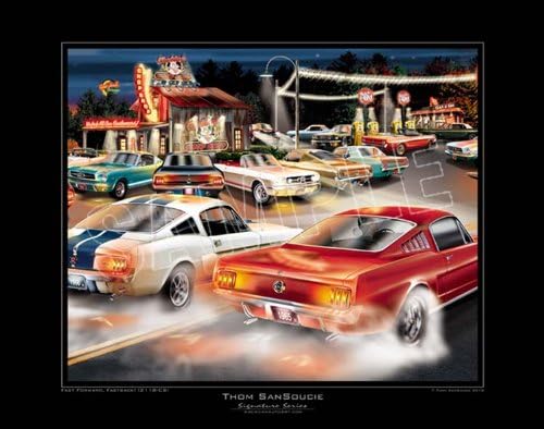 1966 Mustang Art Print- "Fast Forward"