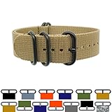 PerFit ZULU4 Ballistic Nylon Watch Strap + Spring Bars, Field Ready/Fashion Forward, Choose Color/Size(18mm,20mm,22mm,24mm,26mm)