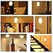 PURSNIC Wireless LED Closet Lights, Dimmable Puck Lights Operated with Remote Control, LED Under Cabinet Lighting for Kitchen, Aisle Tap Night Lamp, Battery Powered, 6 Pack