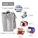 Large Collapsible Laundry Hamper Bag with Handles, 15 x 15 x 26 Inches Foldable Clothes Basket for Washing Storage