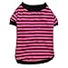 Dog Shirt, HP95(TM) 2015 Fashion Summer Pet Dog Classic Wide Stripes T-shirt, Doggy Clothes Cotton Shirts (Rose, XL)