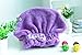SOFTOWN Microfiber Hair Drying Towel Wrap Super Absorbent for Women with Short Hair (9 x 12 inch, Purple-Short-2 Pack)