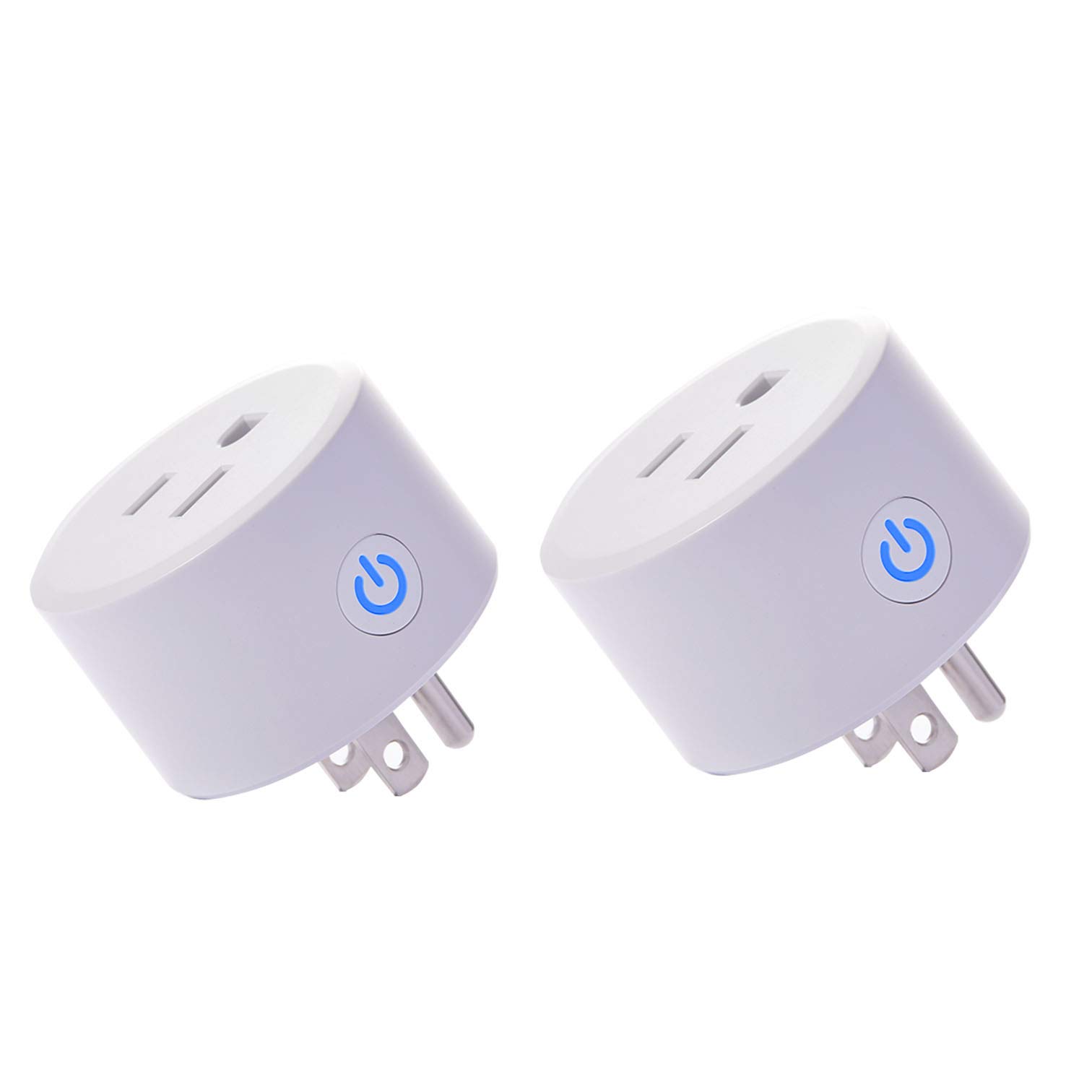 Mini Wifi Outlet Smart Plug Compatible with Alexa, Google Home & IFTTT, Remote Control Your Home Appliances from Anywhere,Only Supports 2.4GHz Network（2 pieces)