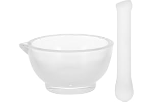 IPLUSMILE Glass and Pestle Set, Laboratory Tools-Medicine and Mixer for Pharmacy or Science Lab for Seasonings, Medicine