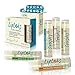 LIP BALM, 5 Pack, Organic & 100% Natural, With Organic Coconut Oil, Organic Beeswax, Wildcrafted Shea Butter, Proven to Moisturize, Repair, & Protect Your Dry, Chapped Lips. No Chemicals.