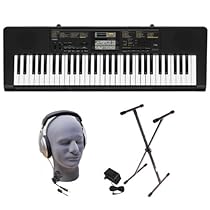 Casio CTK2400 PPK 61-Key Portable Keyboard Package with Samson HP30 Headphones, Stand and Power Supply
