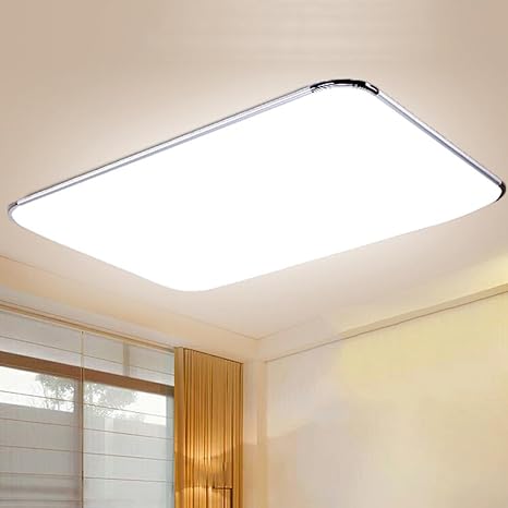 Led Ceiling Light Contemporary Aluminium Art Rectangular Lamp
