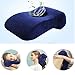 Zerlar Memory Cotton Lunch Break Face Down Head Rest Pillow Cushion for Office Student Travel (Navy Blue)