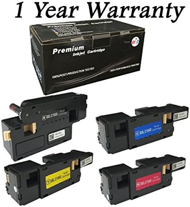 WIND 4 Pack 1660 Toner Cartridges For Dell Color Leaser C1660 C1660w C1660dn C1660cnw C1660dnw Printer
