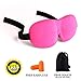 KAMOSSA Sleep Mask, Contoured Sleeping Eye Mask, 3 Colors Available, Free Earplugs & Carry Bag (Pink)