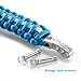 X-Plore Gear Paracord Bracelet Survival Kit For Men & Women | Adjustable Stainless Steel D Shackle Gear For Comfy Fit | For Emergencies, Travel, Hiking, Wilderness, Camping, Fishing (Blue & White)