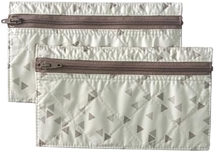 2-Pack Budgeting Envelopes, Zippered Wallet, Reusable Spending Allowance Cash Envelope System, Nylon Organizer Bag (Small, White)