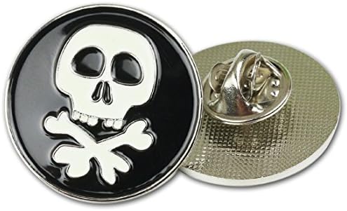 Enamel Fluorescence Skull Label Pin Funny Internet Meme Brooch Clip-Fashion Trendy Accessory for Jacket T-shirt Backpack Hat Shoe (Skull with Bone)