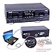 Dual Stereo Cassette Tape Deck – Clear Audio Double Player Recorder System w/ MP3 Music Converter, RCA for Recording, Dubbing, USB, Retro Design – For Standard / CrO2 Tapes, Home Use – Pyle PT659DUthumb 2